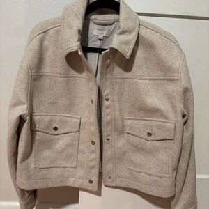 Loft  Brushed Cropped Shirt Jacket